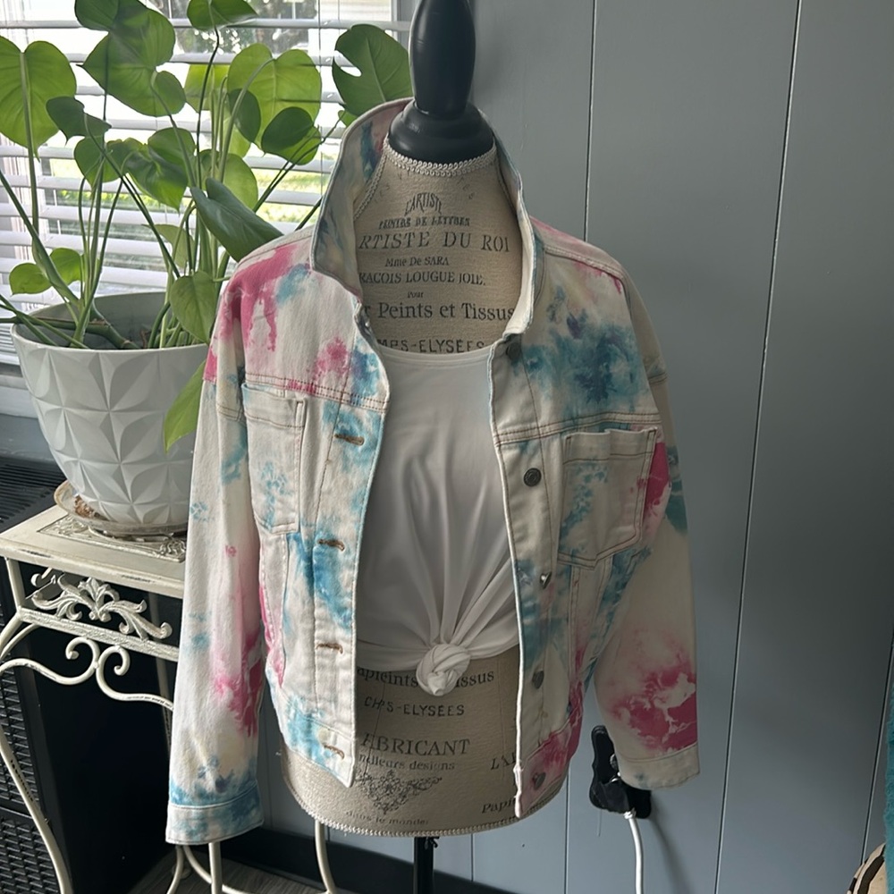 Tie-Dyed Denim Jacket
